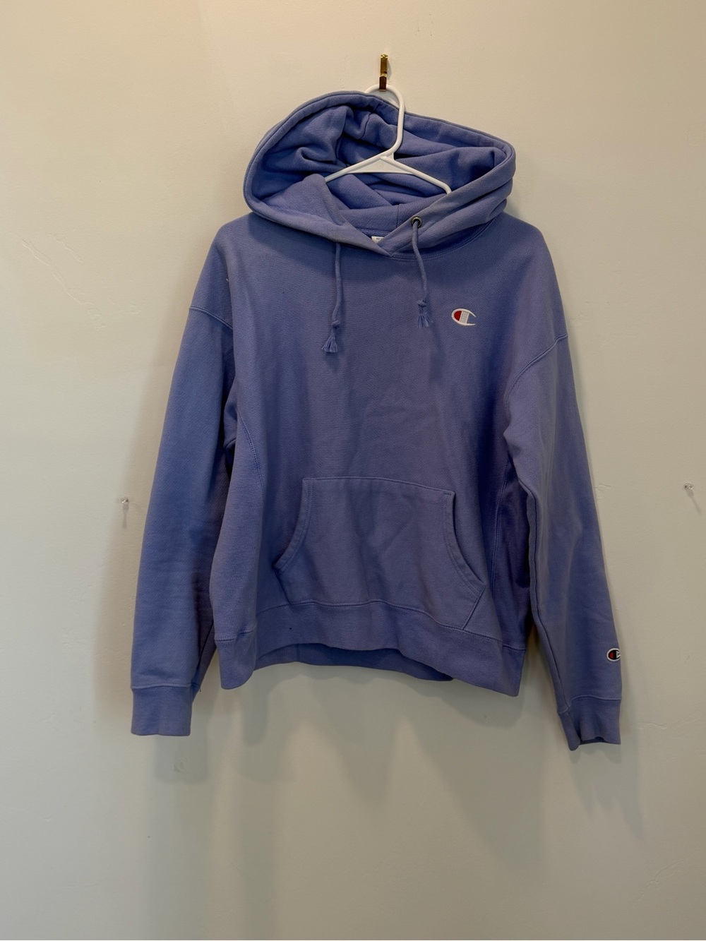 Champion Men's Lavender Crewneck Hoodie